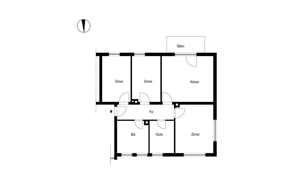 VIER-ZIMMER-WOHNUNG MIT BALKON, GEVELNDORF, KETTENBERG - Foto 4