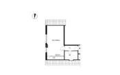 Grundriss - BIERBAUM GEMÜTLICHE EIN-ZIMMER-WOHNUNG