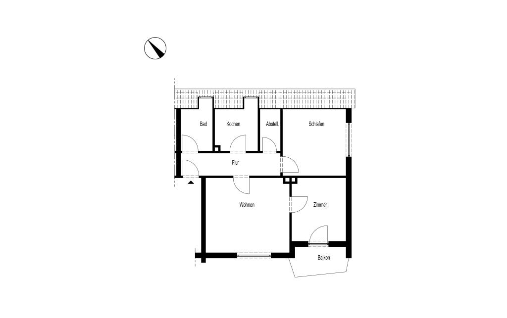3 ZIMMER WOHNUNG IN BRÜGGE MIT BALKON - Foto 2