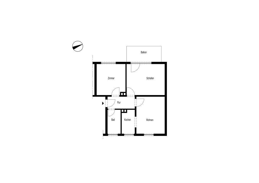 KLEINE DREI-ZIMMER-WOHNUNG MIT BALKON IN BRÜGGE - Photo 5
