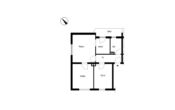 Grundriss - DREI-ZIMMER-WOHNUNG MIT BALKON IN BRÜGGE