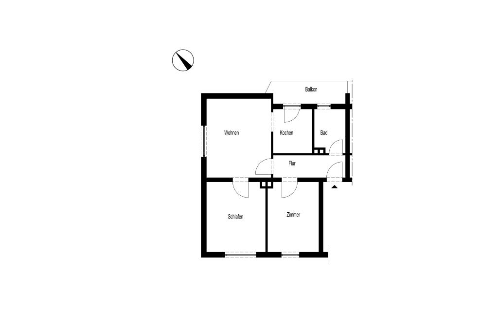 DREI-ZIMMER-WOHNUNG MIT BALKON IN BRÜGGE - Photo 2